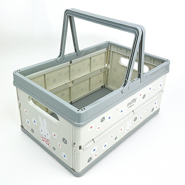 他サイト： ミッフィー miffy モノトーン 折りたたみバスケット インテリア ランチの商品画像