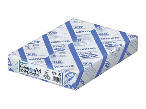 他サイト： KB用紙(共用紙) 64g A4 500枚 コクヨ KB-39Nの商品画像