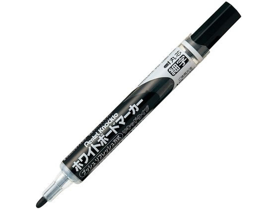 他サイト： ホワイトボードマーカー ノックル 細字 黒 ぺんてる EMWLS-Aの商品画像