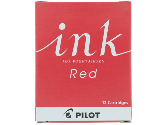 他サイト： 万年筆カートリッジインキ 赤 12本 パイロット IRF-12S-Rの商品画像