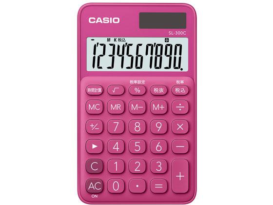 他サイト： 手帳タイプ電卓10桁 ビビッドピンク カシオ計算機 SL-300C-RD-Nの商品画像