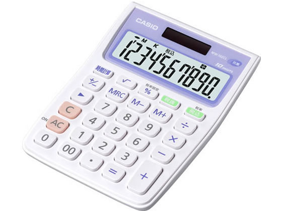 他サイト： 抗菌電卓10桁 ミニジャストタイプ カシオ計算機 MW-102CL-Nの商品画像