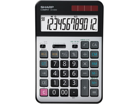 他サイト： 大型卓上12桁実務電卓 シャープ CS-S952-Xの商品画像