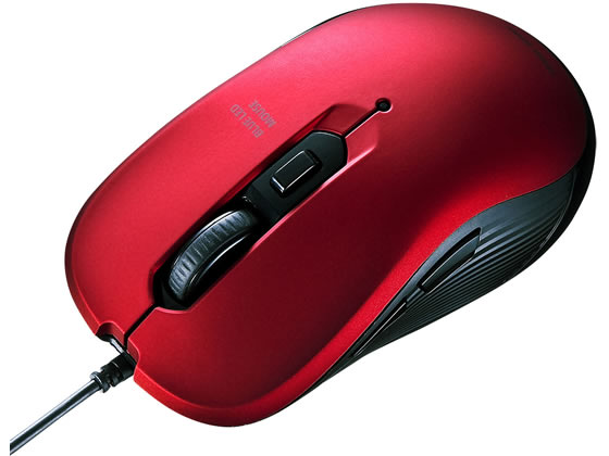 他サイト： 有線ブルーLEDマウス レッド サンワサプライ MA-BL114Rの商品画像