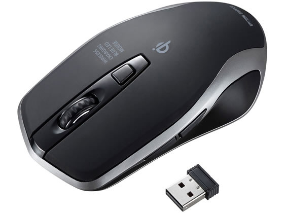 他サイト： Qi対応ワイヤレス充電マウス ブラック サンワサプライ MA-WBL157BKの商品画像
