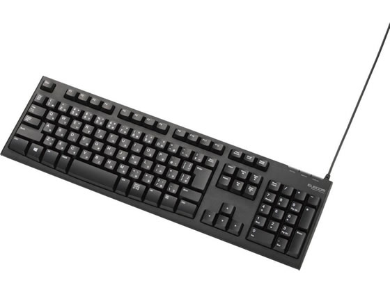 他サイト： USB接続 メンブレン式スタンダードキーボード ブラック エレコム TK-FCM062BKの商品画像