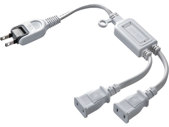 他サイト： ACアダプタ延長コード 2分岐 ホワイト サンワサプライ TAP-EX2WNの商品画像