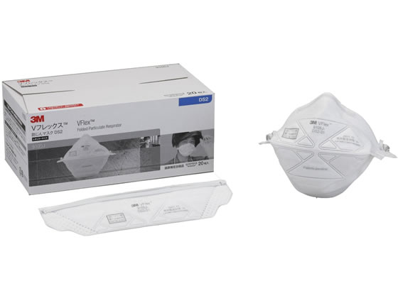 他サイト： Vフレックス 防じんマスク レギュラーサイズ 20枚入り 3M 9105J DS2の商品画像