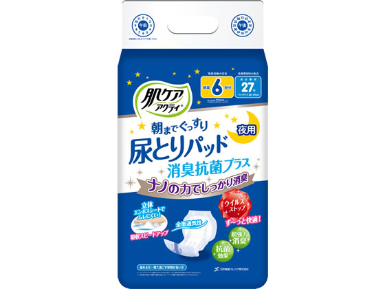 他サイト： 肌ケアアクティふんわりフィット朝までぐっすり尿とりパッド クレシア 80497の商品画像