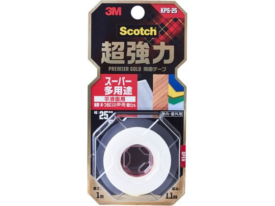 他サイト： スコッチ超強力両面テープ プレミアゴールド25mm×1m 3M KPS-25の商品画像