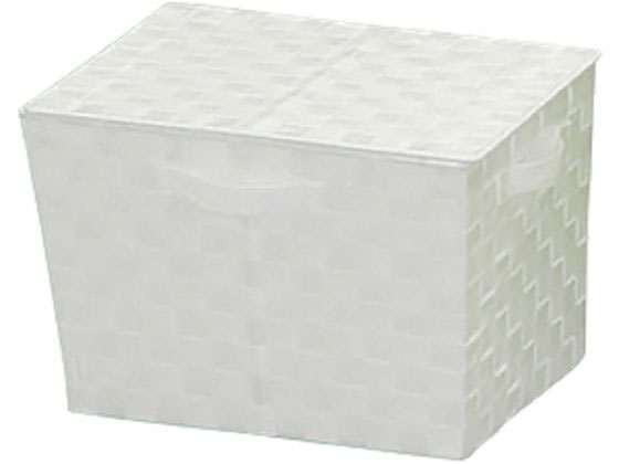 他サイト： カラーバスケット 深型 フタ付 ホワイト アイリスオーヤマ CBK-38DTの商品画像