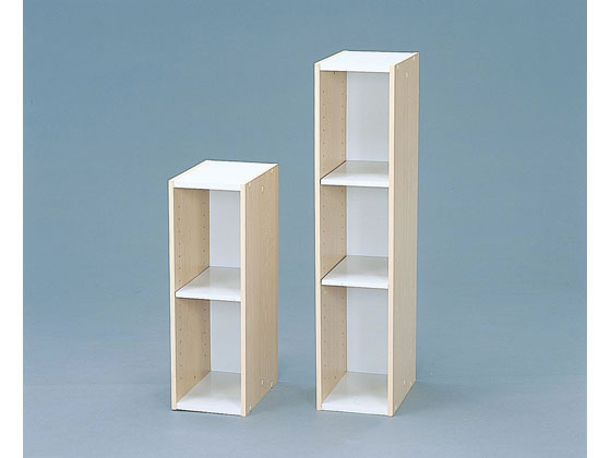 他サイト： スペースユニット 3段 ホワイト/ライトメープル アイリスオーヤマ UB-6020の商品画像