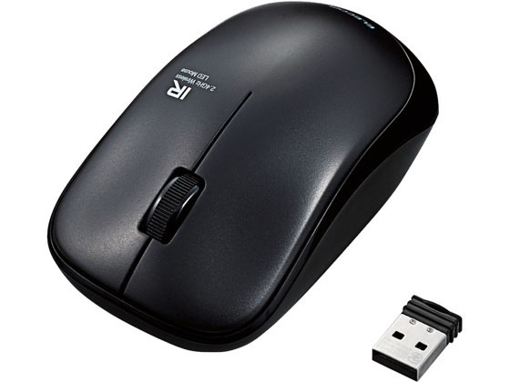 他サイト： 無線マウス 3ボタン 省電力 ブラック エレコム M-IR07DRBKの商品画像