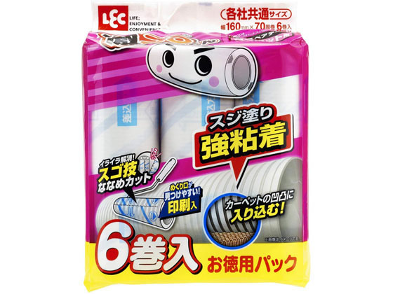 他サイト： 激コロ スゴ技カット スジ強粘 70周 スペア 6P レック S00004の商品画像