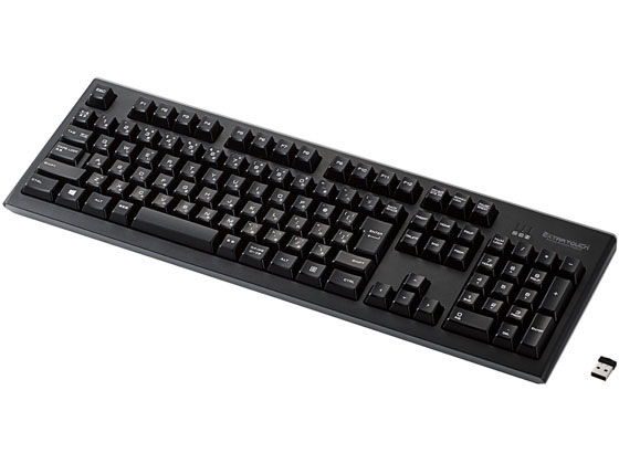 他サイト： 無線2.4GHzワイヤレス フルキーボード 静音 エレコム TK-FDM088TBKの商品画像