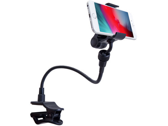 他サイト： スマートフォン用クリップ式アームスタンド エレコム P-DSCLP30BKの商品画像