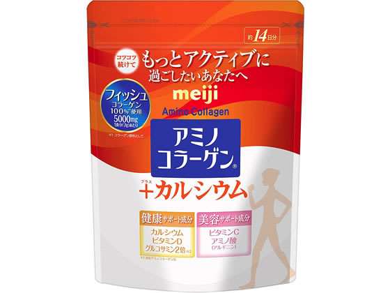 他サイト： アミノコラーゲン プラス カルシウム 14日分 98g 明治の商品画像