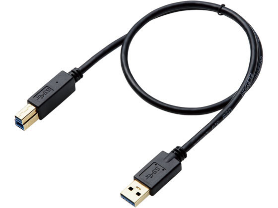 他サイト： USBケーブル USB3.0 A-B 0.5m エレコム DH-AB3N05BKの商品画像