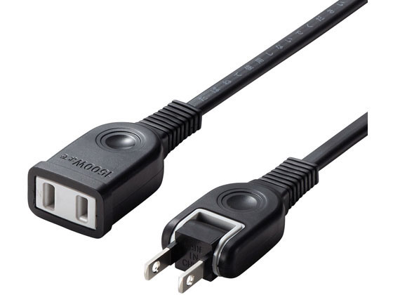 他サイト： 電源延長コード 2P・ブラック・5m サンワサプライ TAP-EX2105BKの商品画像