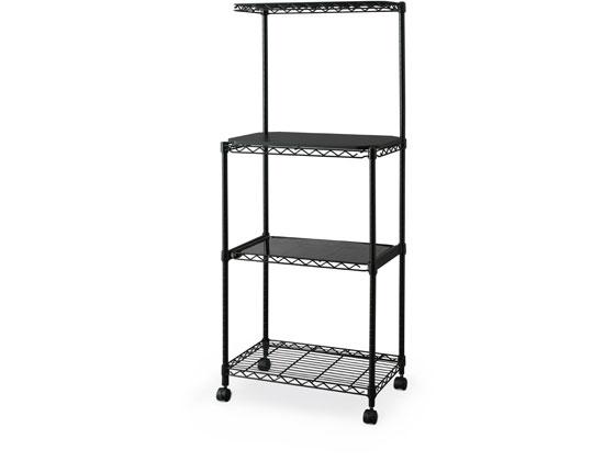 他サイト： カラーメタルラック レンジ台 ブラック アイリスオーヤマ CMR-55134の商品画像