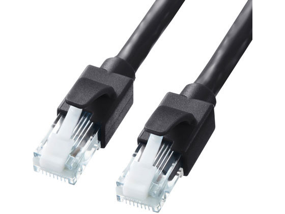 他サイト： カテゴリ6ALANケーブル ブラック 0.5m サンワサプライ KB-T6ATS-005BKの商品画像