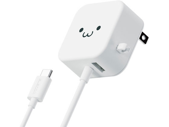 他サイト： AC充電器 TypeC ケーブル一体型 1.5m エレコム MPA-ACC22WFの商品画像