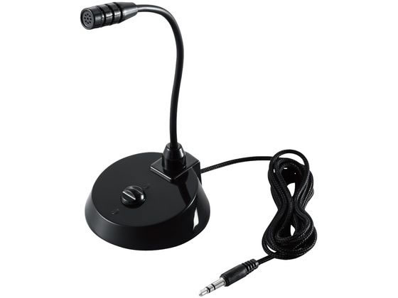 他サイト： スタンドマイク 3.5φミニプラグ 小型 エレコム HS-MC07BKの商品画像