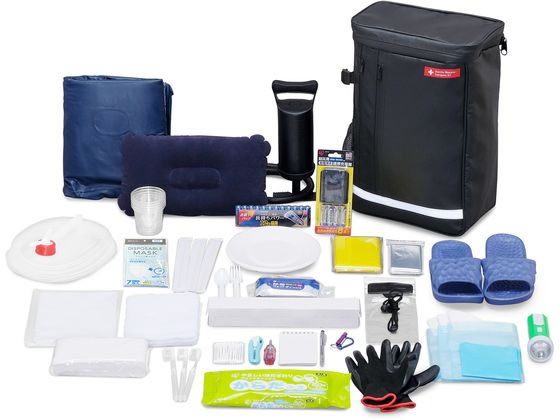 他サイト： 防災セット 1人用31点 アイリスオーヤマ BS1-31-BKの商品画像