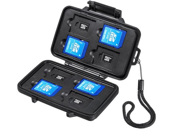 他サイト： 防水・防塵メモリーカードケース(SDカード、microSD サンワサプライ FC-MMC29BKの商品画像