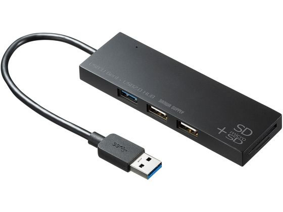 他サイト： USB3.1+2.0コンボハブ カードリーダー付き サンワサプライ USB-3HC316BKNの商品画像