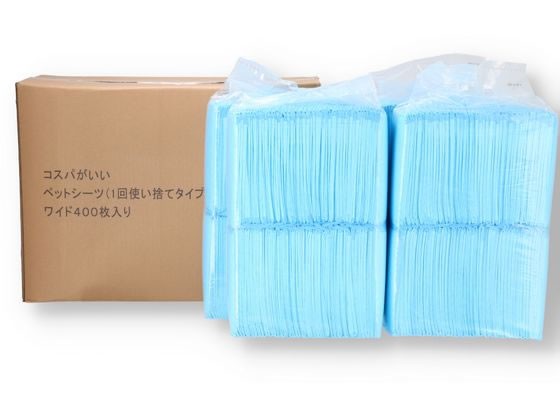 他サイト： コスパがいい薄型ペットシーツ ワイド 400枚 スリーアローズ TA223-521-002の商品画像