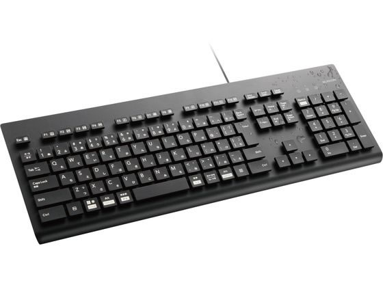 他サイト： キーボード 有線 USB-A 洗える メンブレン エレコム TK-WS01UMKBKの商品画像