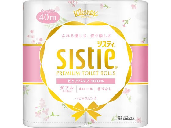 他サイト： クリネックス システィ 4ロール ダブル ハピネス ピンク クレシア 25117の商品画像
