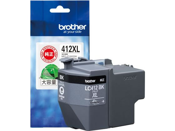 他サイト： 純正インクカートリッジ 大容量 ブラック ブラザー LC412XLBKの商品画像