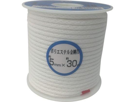 他サイト： ロープ ポリエステルロープボビン巻 5mm×30m ユタカメイク 3676731の商品画像