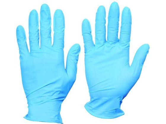 他サイト： TRUSCO 使い捨てニトリル手袋TGエアー 0.06 粉無青S 100枚 トラスコ中山 8354633の商品画像