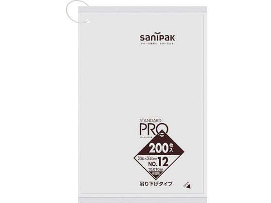 他サイト： サニパック/スタンダードポリ袋吊り下げタイプ(0.01mm)12号 日本サニパック 7554991の商品画像