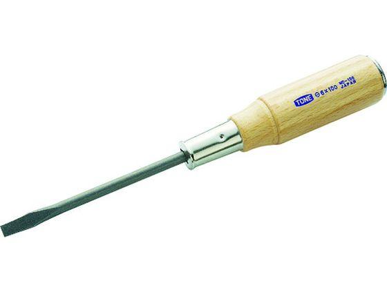 他サイト： 貫通ドライバー(木柄) (-)0.6×4.5 TONE 8109132の商品画像