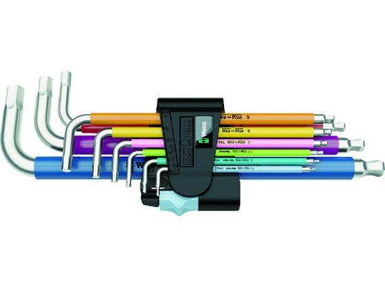 他サイト： 3950SPKL/9 ステンレス マルチカラーヘックスキーセット Wera 8562063の商品画像
