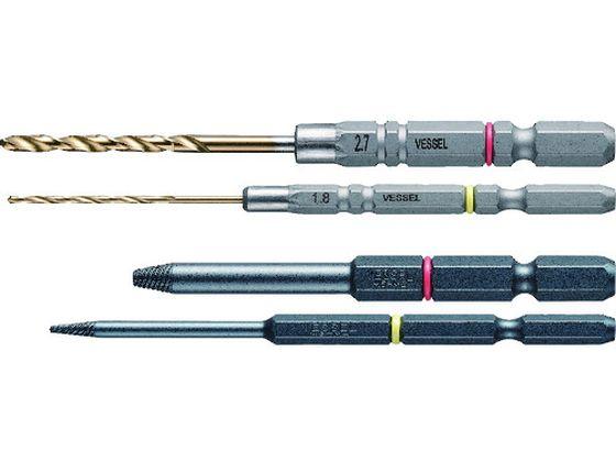 他サイト： ネジはずしビットスリム M3〜M6 ステンレスネジ対応 NEJ-45 ベッセル 1949126の商品画像