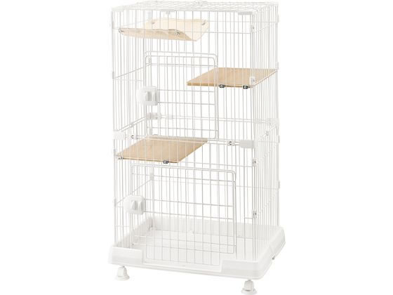 他サイト： ミニキャットケージ ハンモック付き マットホワイト アイリスオーヤマ PMCC-115Hの商品画像