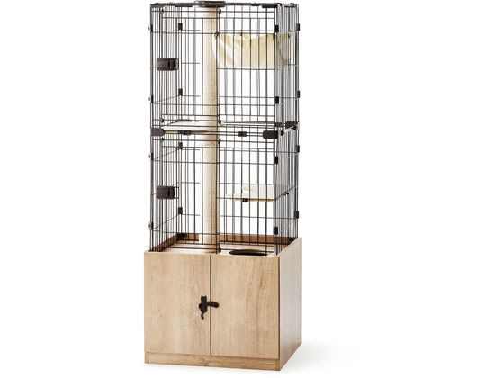 他サイト： 隠れ家キャットランドケージ マットブラウン アイリスオーヤマ PKC-600の商品画像