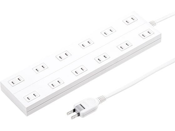 他サイト： 電源タップ 2P・12個口・1m サンワサプライ TAP-2312-1Wの商品画像