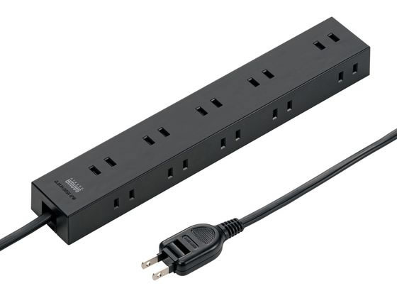 他サイト： 電源タップ 2P・10個口・1m・ブラック サンワサプライ TAP-2210-1BKの商品画像