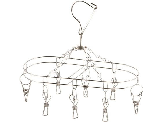 他サイト： ステンレス製スマートハンガ 8ピンチ パール金属 HB-6172の商品画像