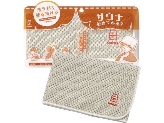 他サイト： トムテ マイサウナボディタオル ベージュ シービージャパンの商品画像
