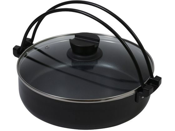 他サイト： ふっ素加工IHガラス蓋すきやき鍋 26cm パール金属 HB-5857の商品画像