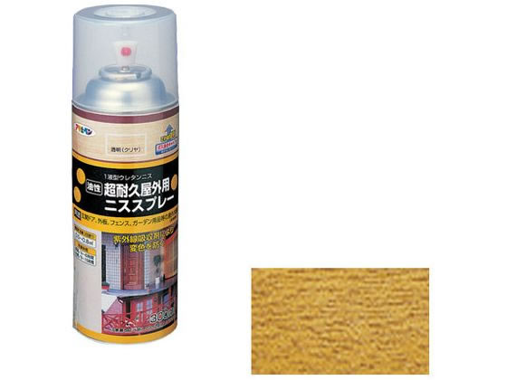 他サイト： 屋外用ニススプレー 300ml 透明(クリヤ) アサヒペンの商品画像