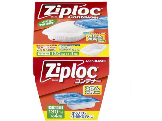 他サイト： ジップロックコンテナー ごはん保存容器 小盛用 4個入 旭化成の商品画像