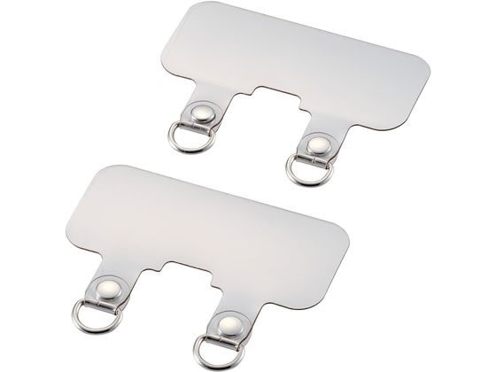 他サイト： ストラップホールシート 2枚入 2口タイプ クリア エレコム P-STHD2CRの商品画像